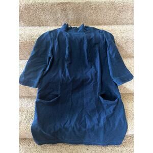 Boden womens 18L blue mock turtleneck dress